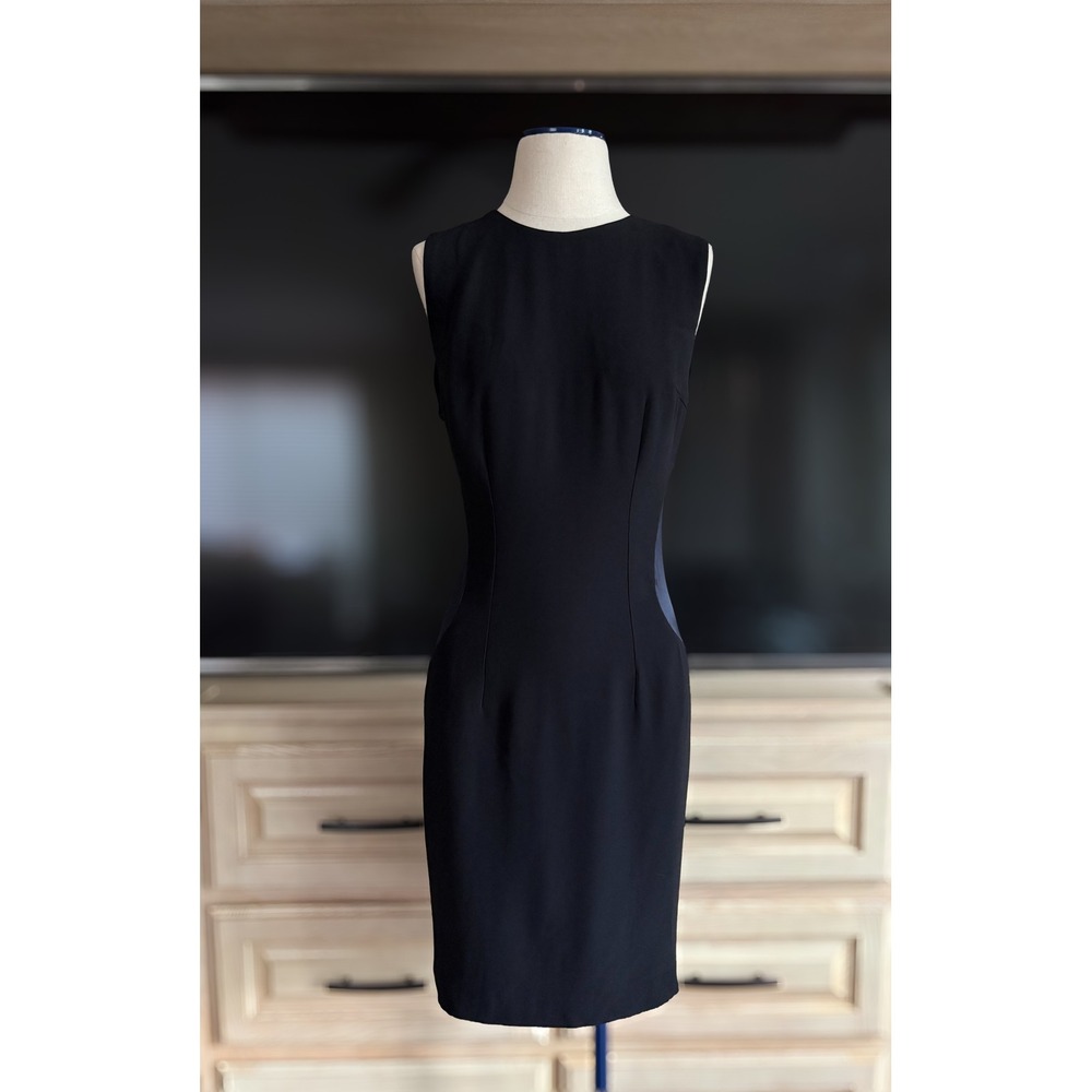 Vintage Alexander McQueen Sleeveless Black Dress with Side Panels